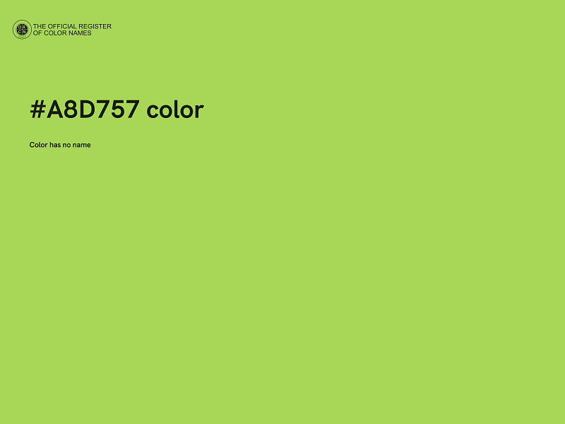 #A8D757 color image