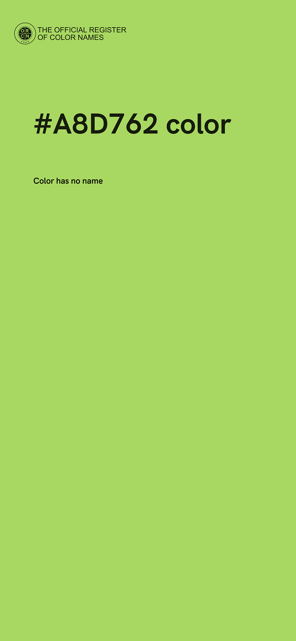 #A8D762 color image