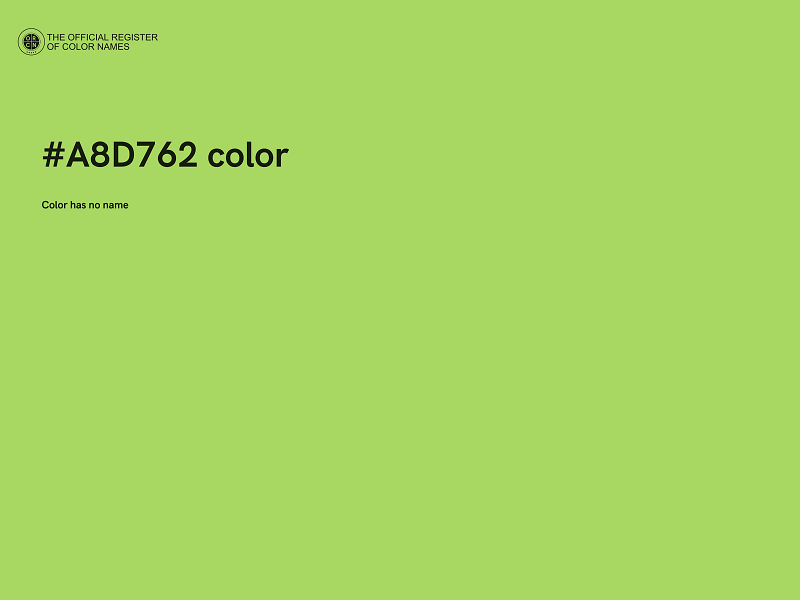 #A8D762 color image