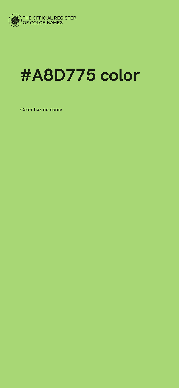 #A8D775 color image