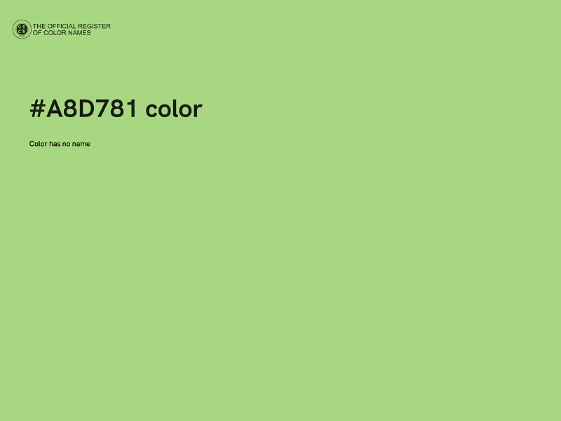 #A8D781 color image