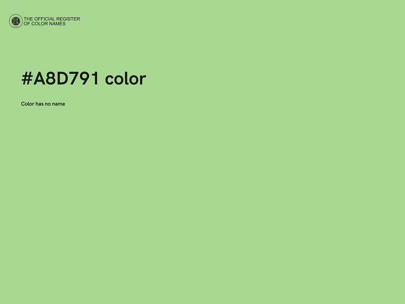 #A8D791 color image