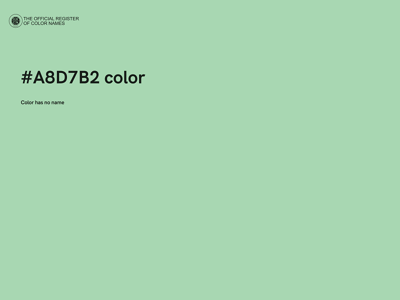 #A8D7B2 color image