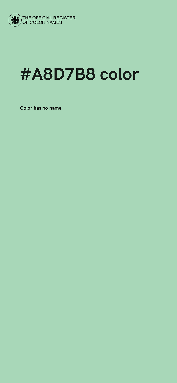 #A8D7B8 color image