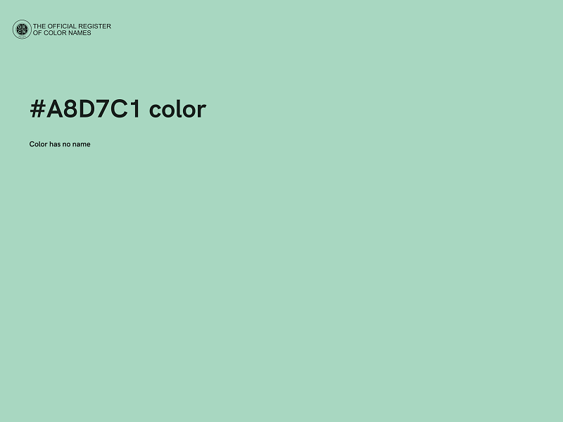 #A8D7C1 color image