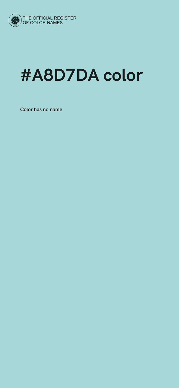 #A8D7DA color image