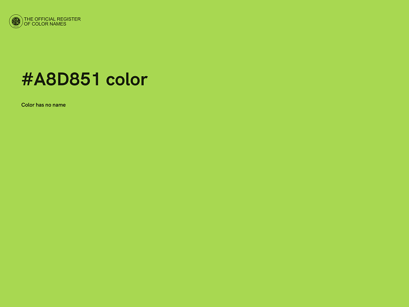 #A8D851 color image