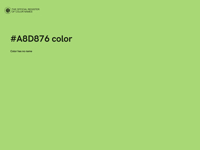 #A8D876 color image