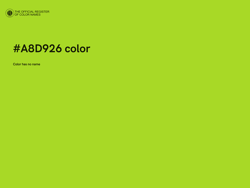 #A8D926 color image