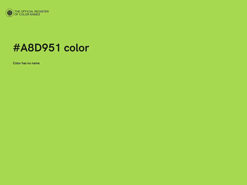 #A8D951 color image