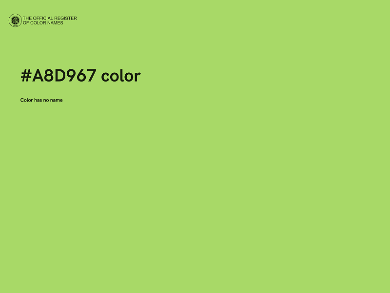 #A8D967 color image