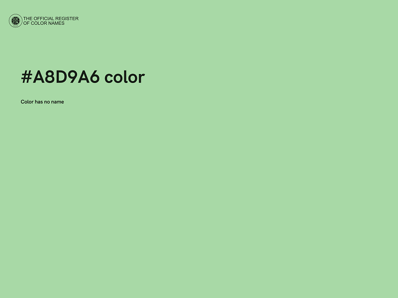 #A8D9A6 color image