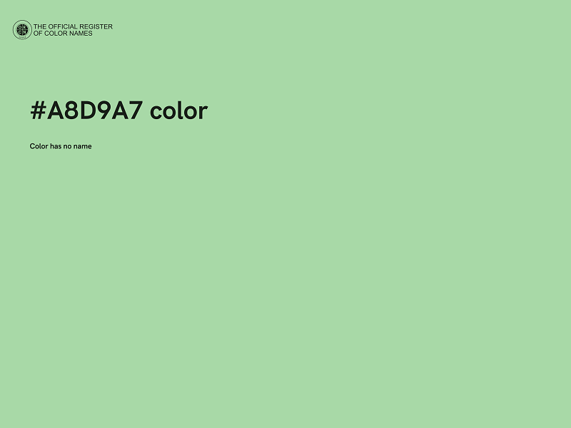 #A8D9A7 color image