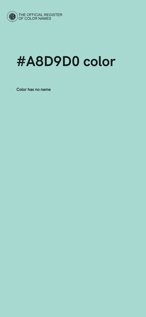 #A8D9D0 color image