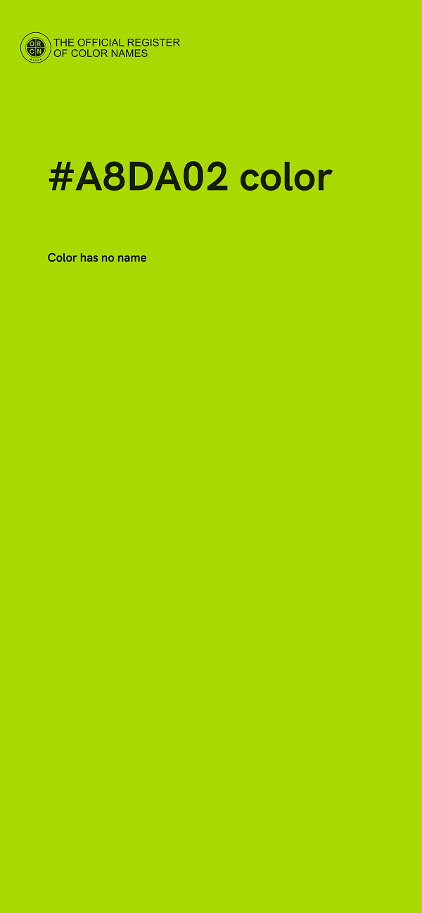 #A8DA02 color image