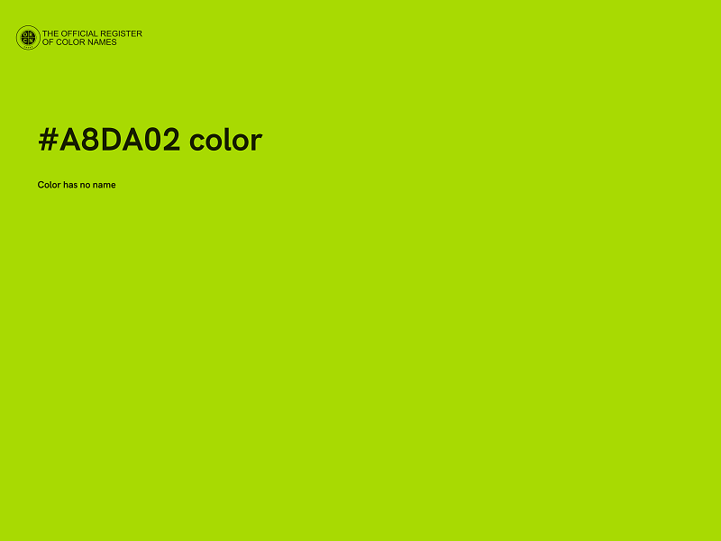 #A8DA02 color image