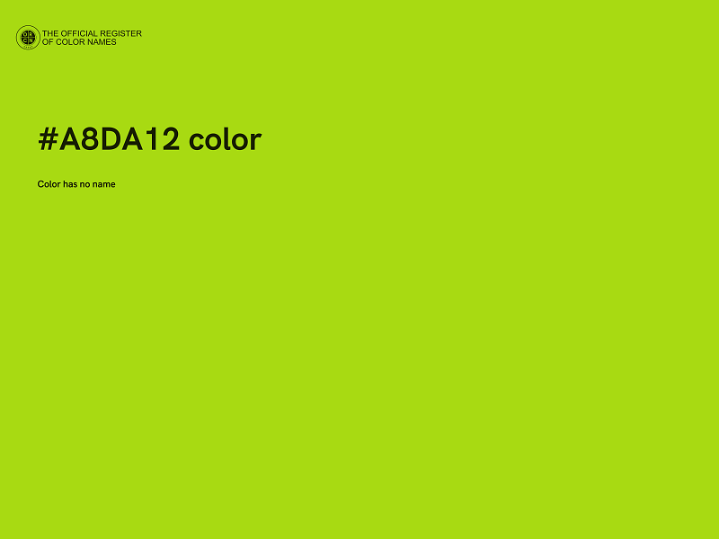 #A8DA12 color image
