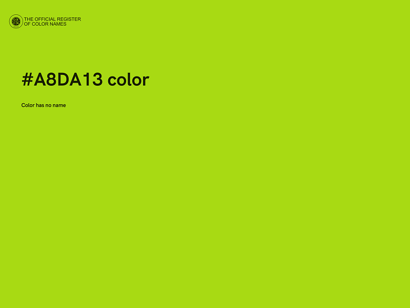 #A8DA13 color image