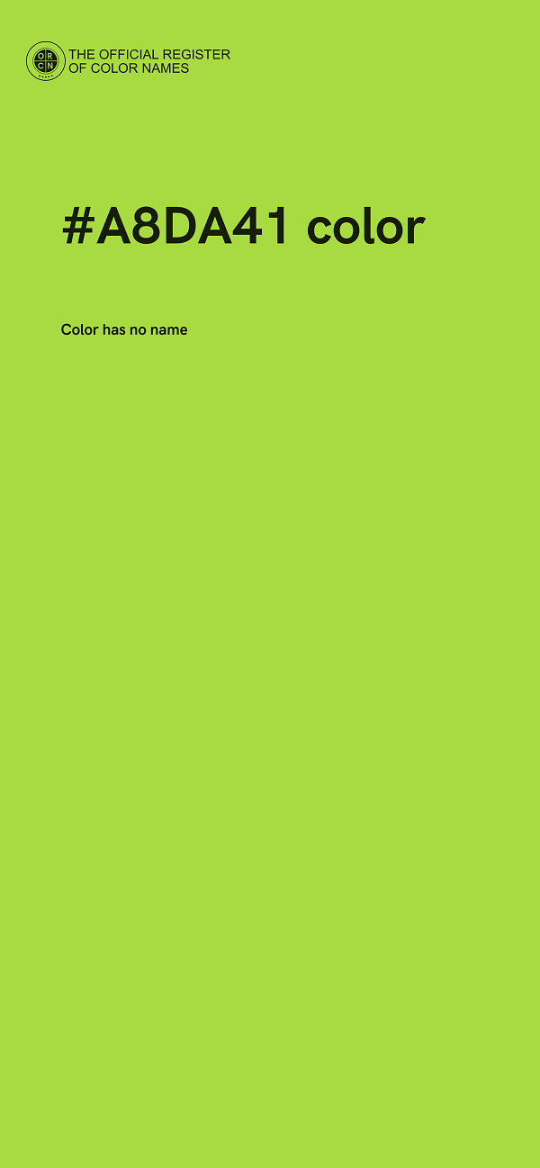 #A8DA41 color image