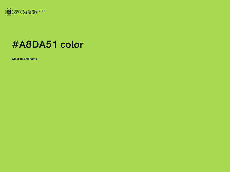 #A8DA51 color image