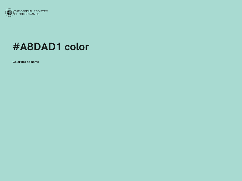 #A8DAD1 color image