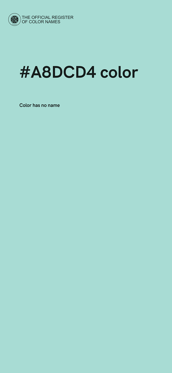 #A8DCD4 color image