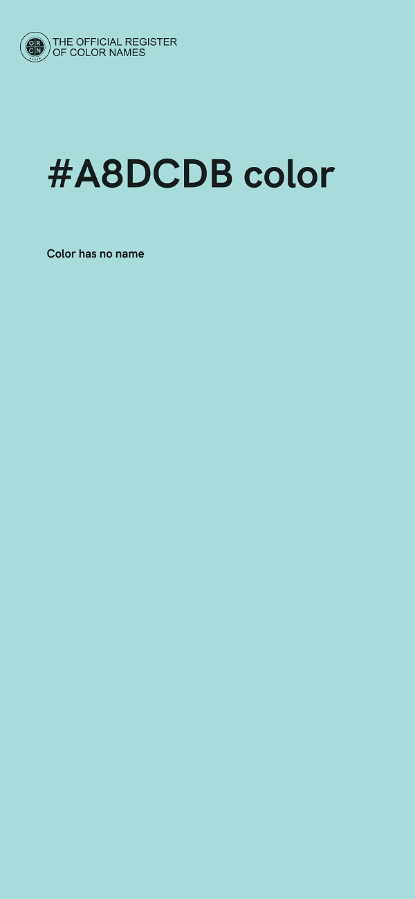 #A8DCDB color image