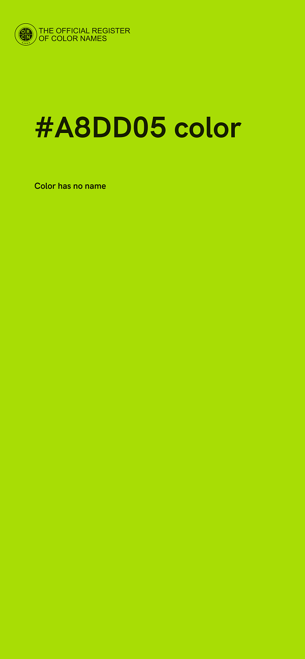#A8DD05 color image