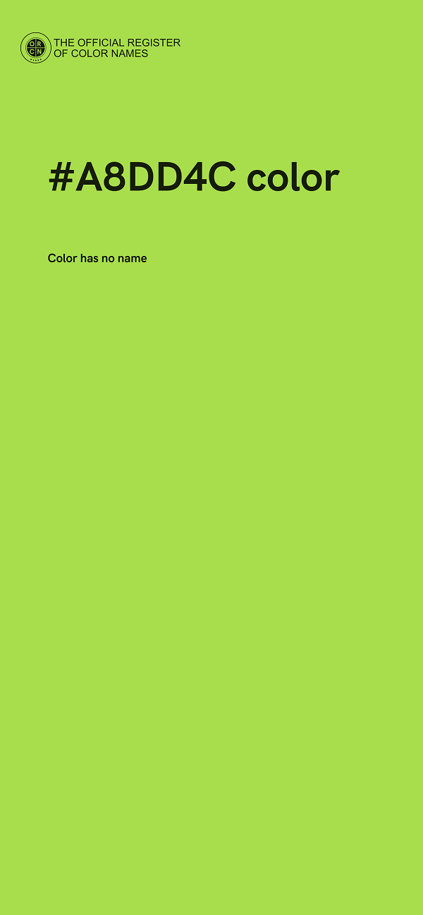 #A8DD4C color image