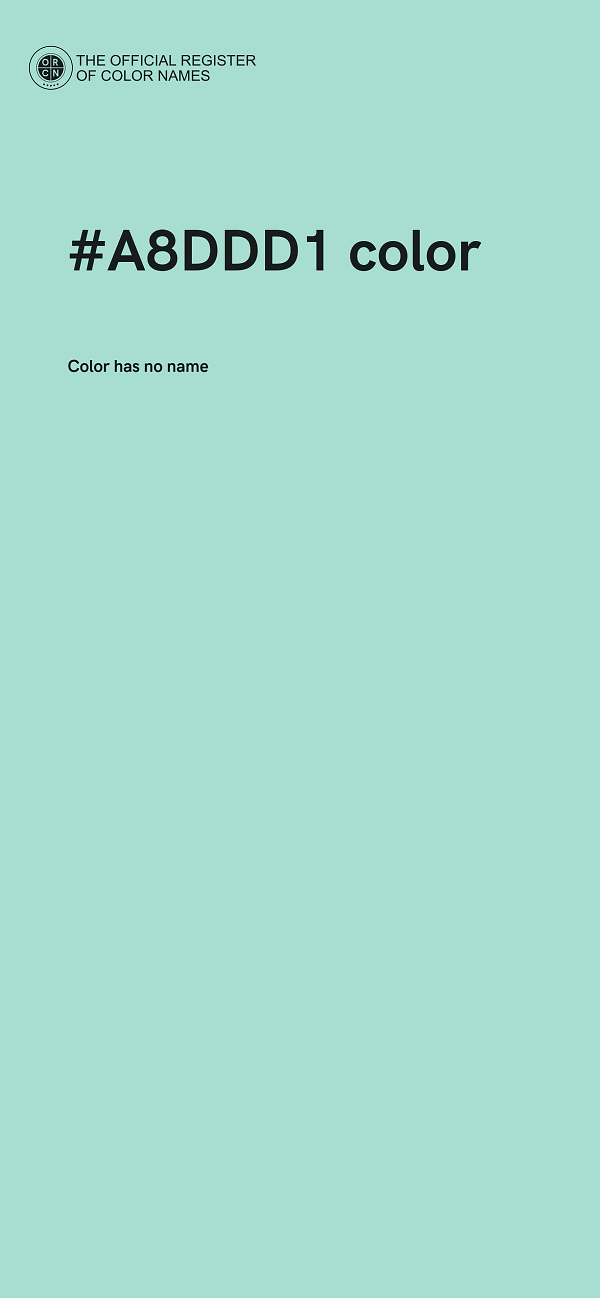 #A8DDD1 color image