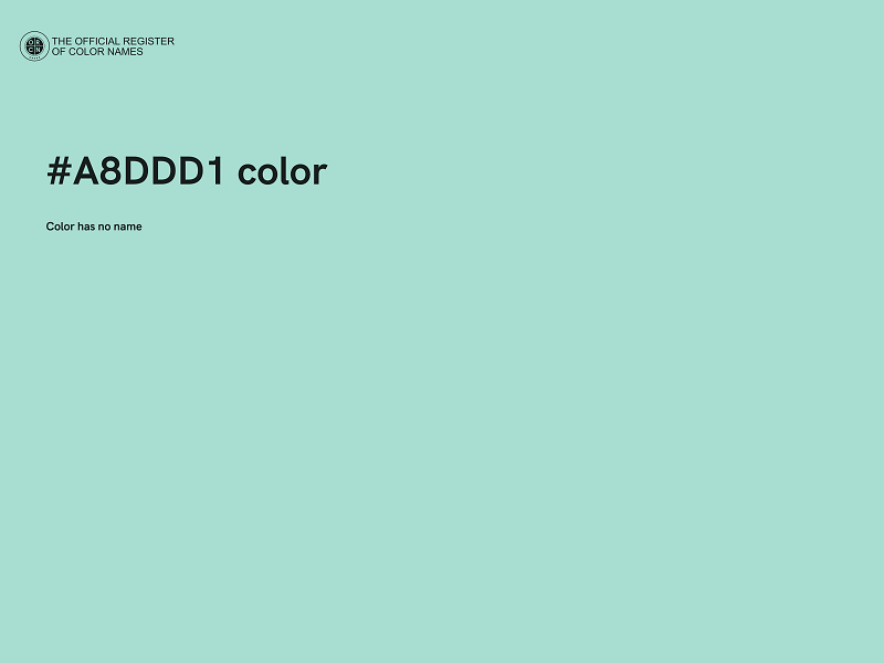 #A8DDD1 color image
