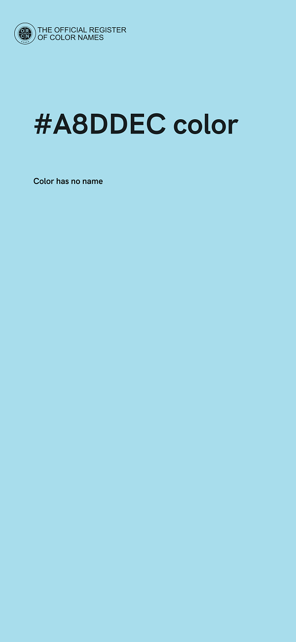 #A8DDEC color image