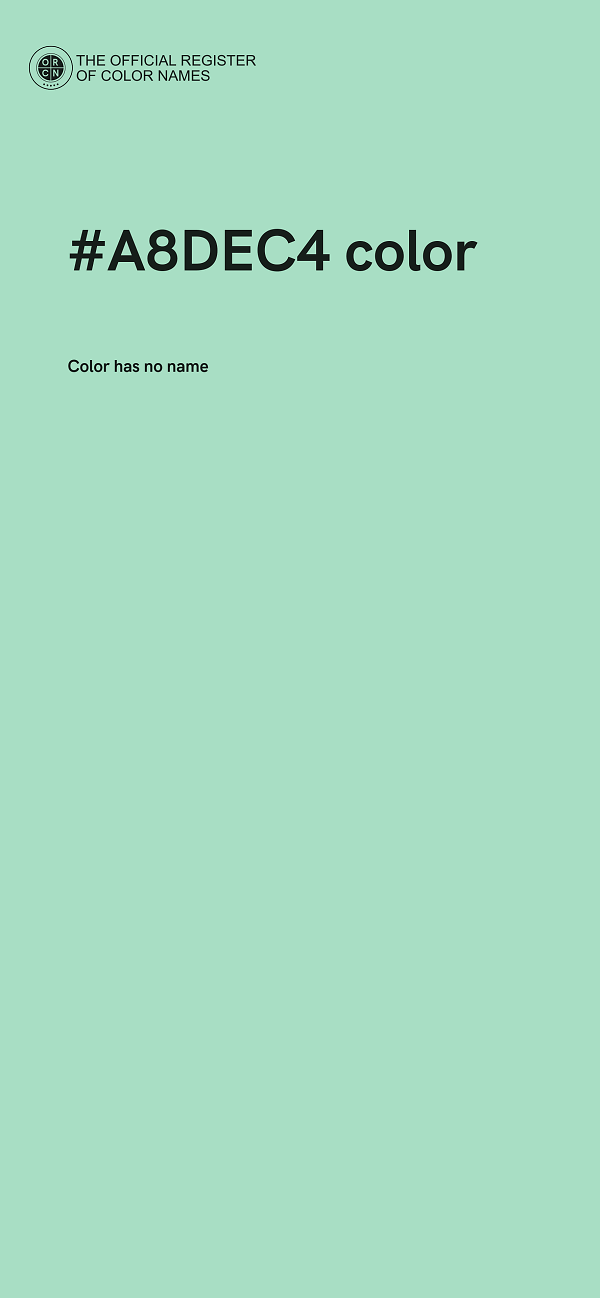 #A8DEC4 color image
