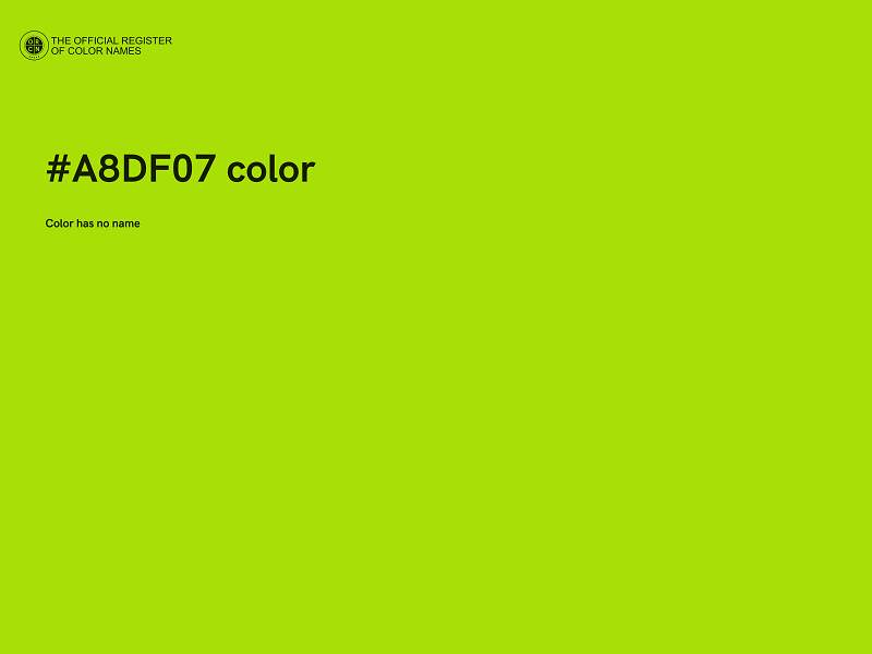 #A8DF07 color image