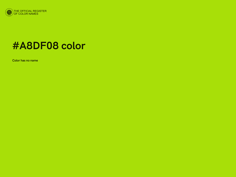 #A8DF08 color image