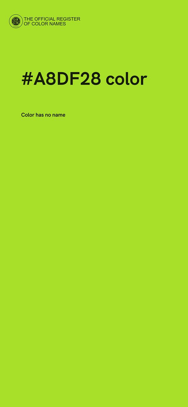 #A8DF28 color image