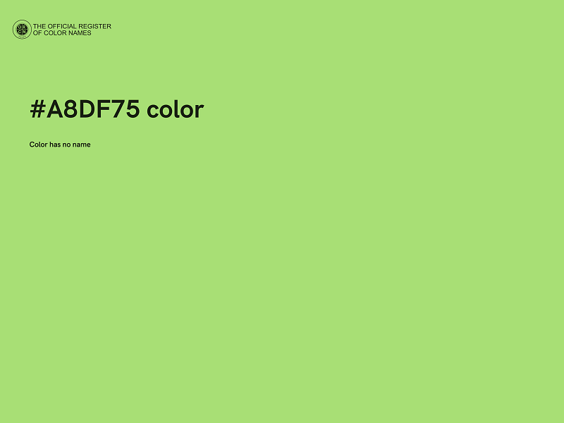 #A8DF75 color image