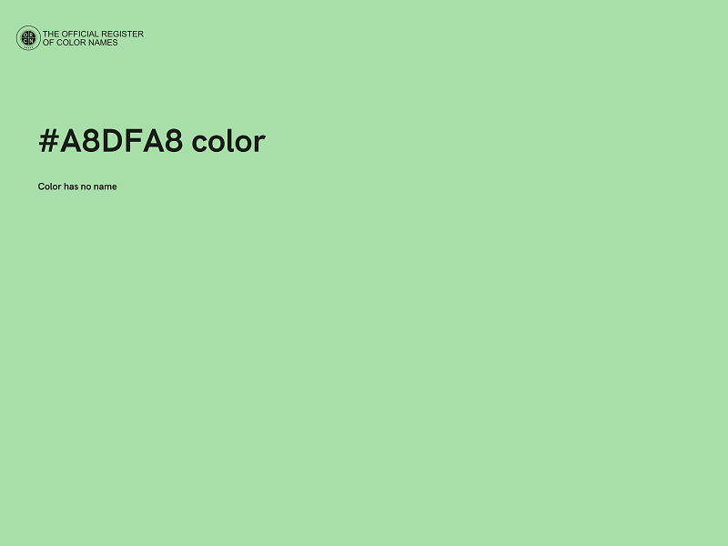 #A8DFA8 color image