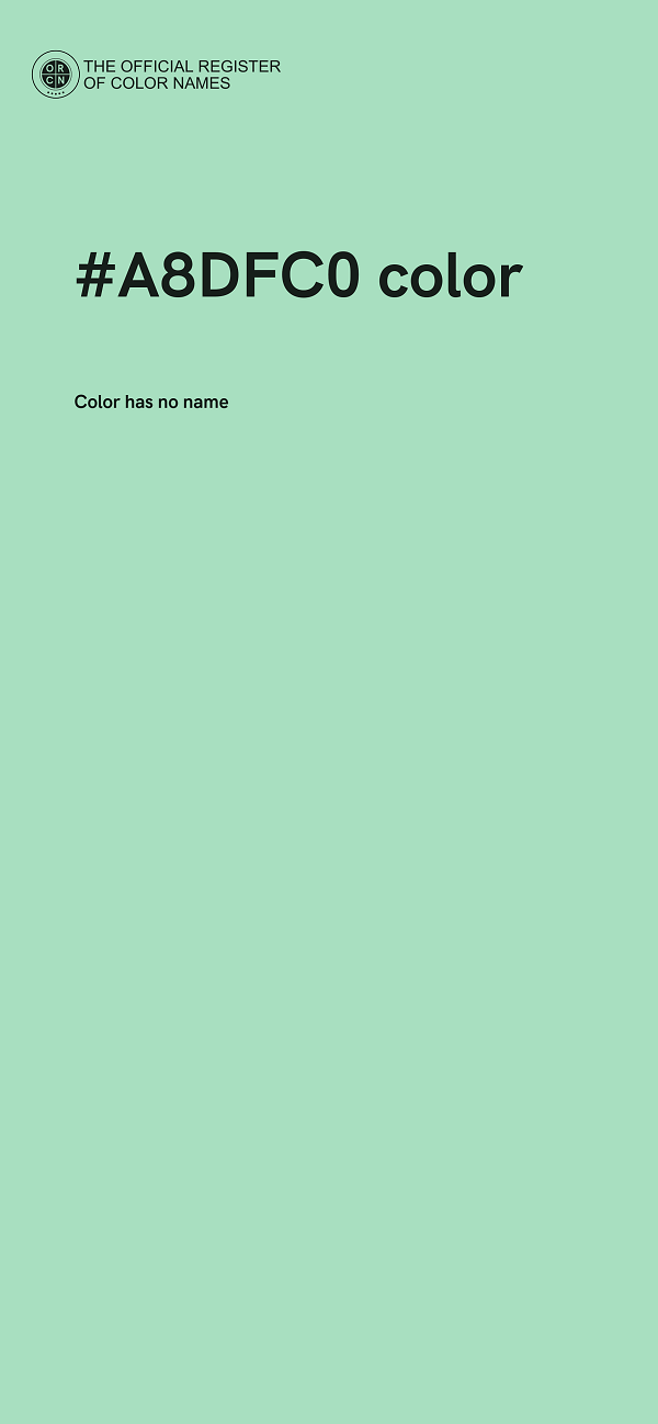 #A8DFC0 color image