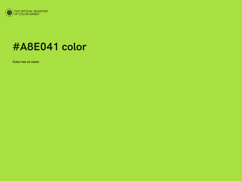 #A8E041 color image