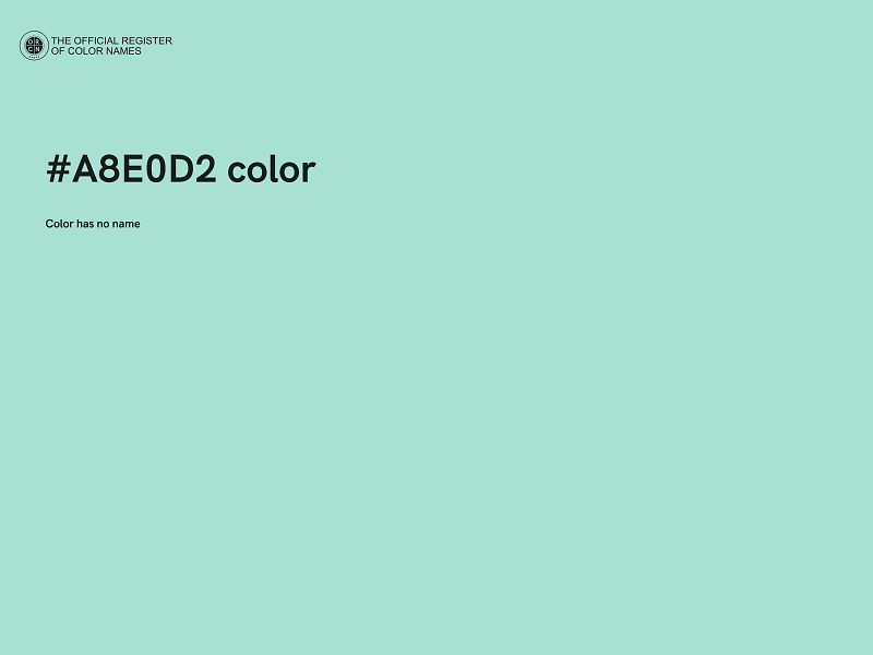 #A8E0D2 color image