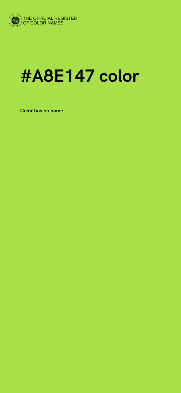 #A8E147 color image