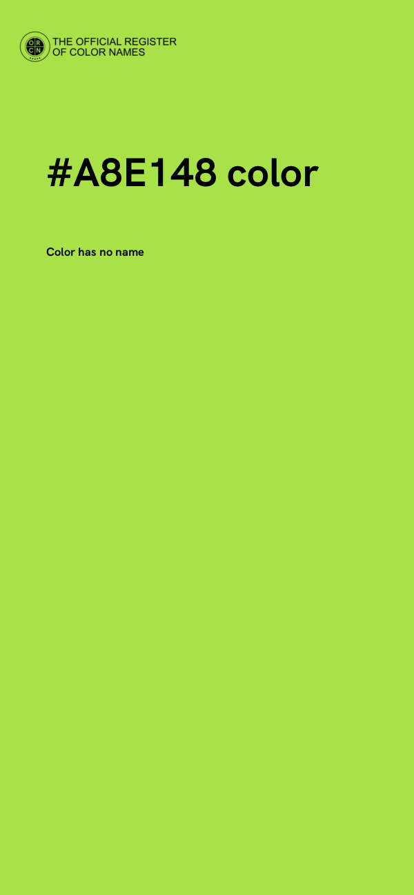 #A8E148 color image