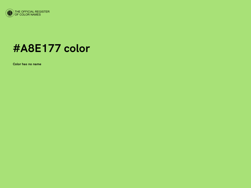 #A8E177 color image