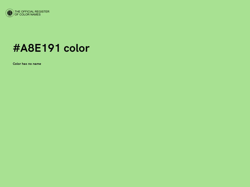 #A8E191 color image
