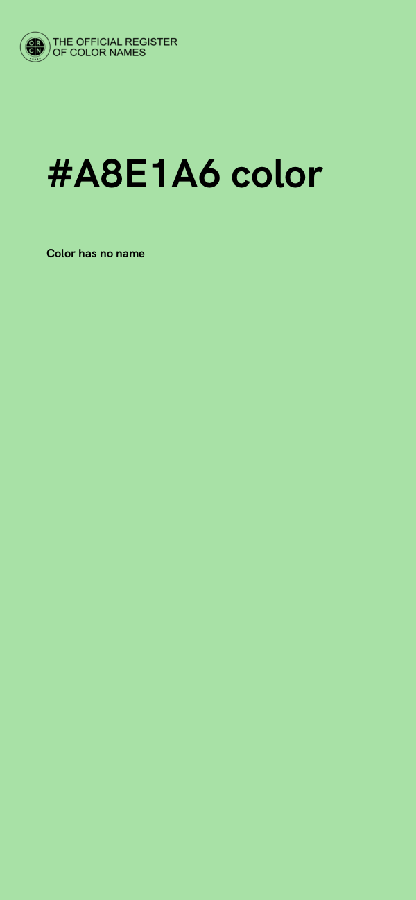 #A8E1A6 color image