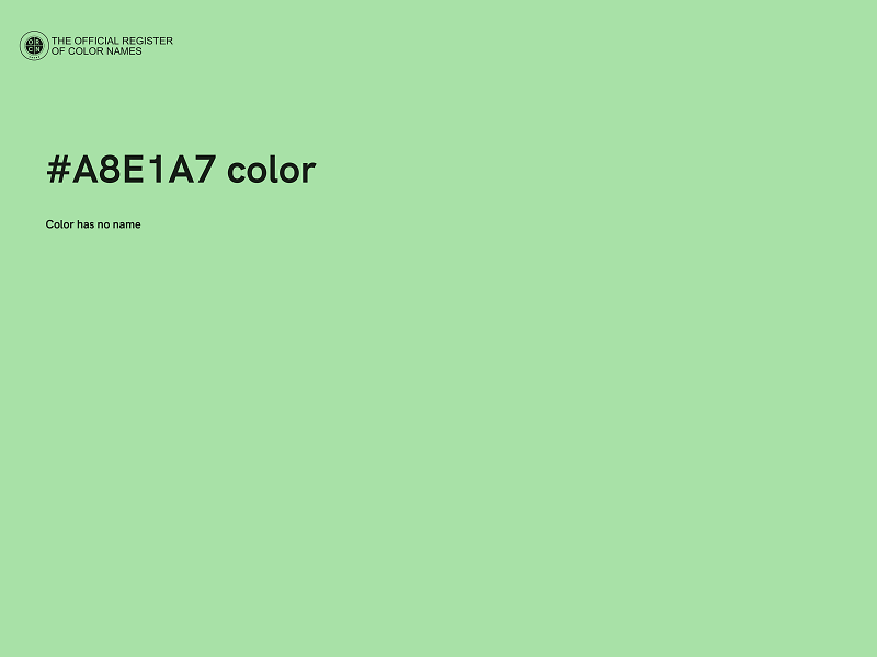 #A8E1A7 color image