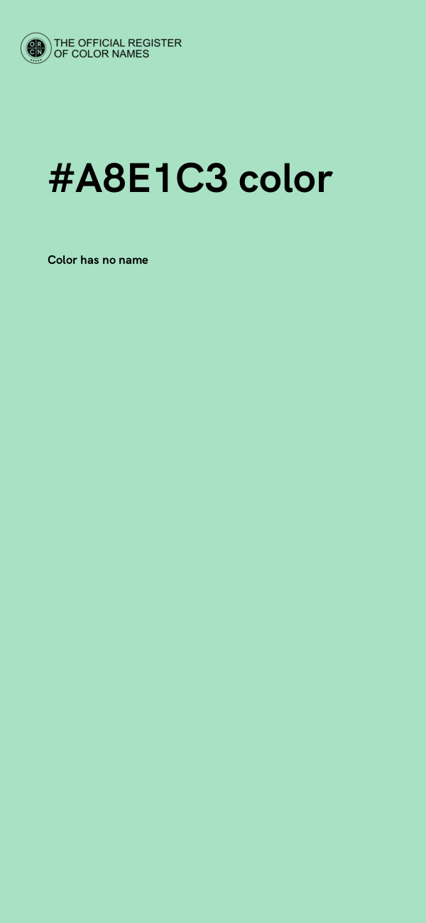 #A8E1C3 color image