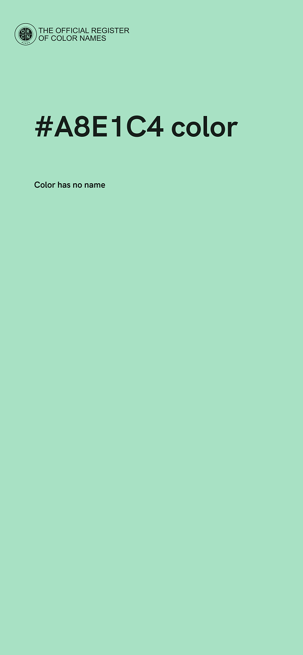 #A8E1C4 color image