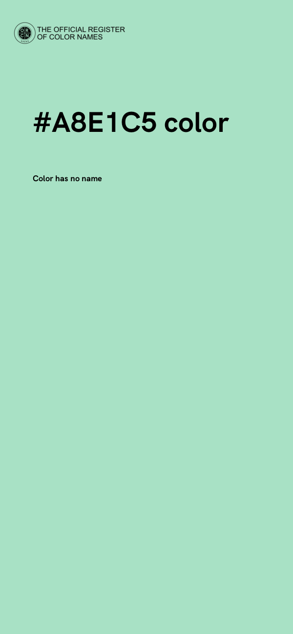 #A8E1C5 color image